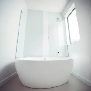 Płytka wanna z parawanem