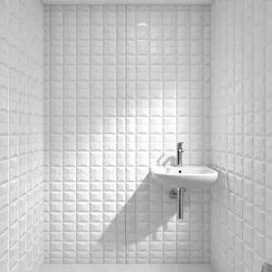 Płytki 3D do łazienki białe