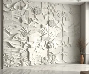 Płytki 3D do salonu