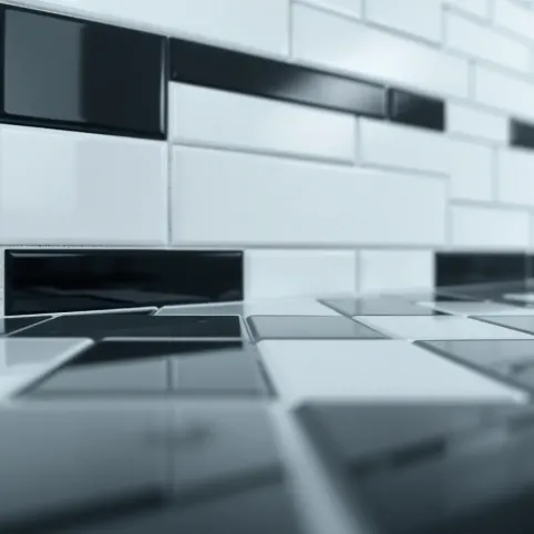 płytki białoczarne do łazienki