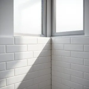 Płytki do połowy w łazience