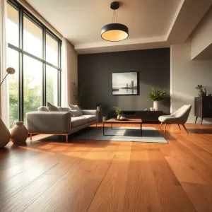 Płytki drewnopodobne w salonie aranżacje