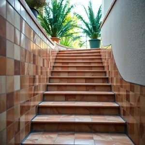 Płytki na schody zewnętrzne półokrągłe