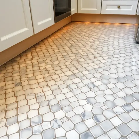 Płytki pod szafkami w kuchni