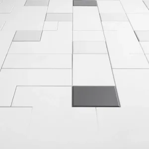 Płytki podłogowe białe z czarnym