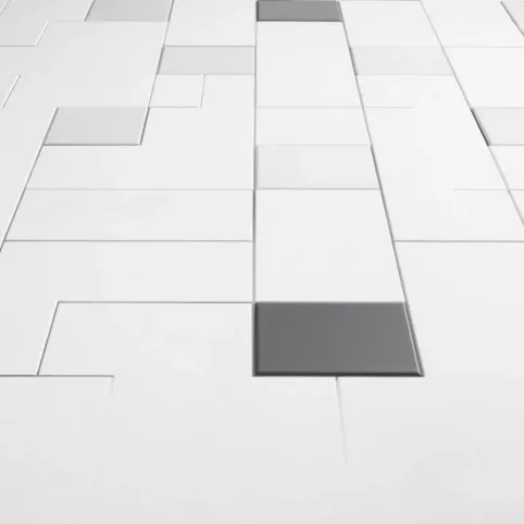 Płytki podłogowe białe z czarnym