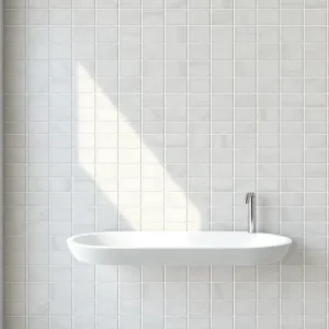 Płytki w jodełkę na ścianie łazienka