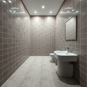 Płytki w łazience do sufitu czy nie