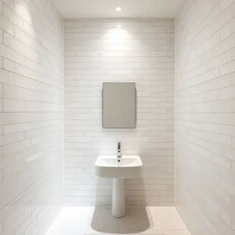 Płytki w małej łazience pionowo czy poziomo