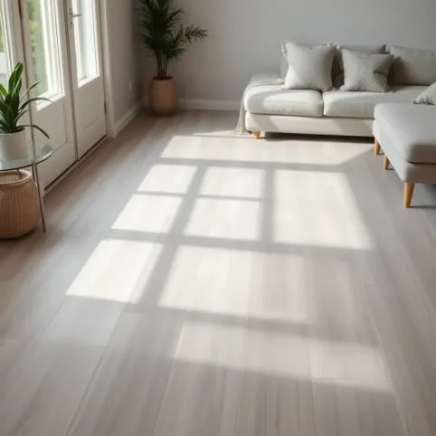 Płytki w salonie bez ogrzewania podłogowego