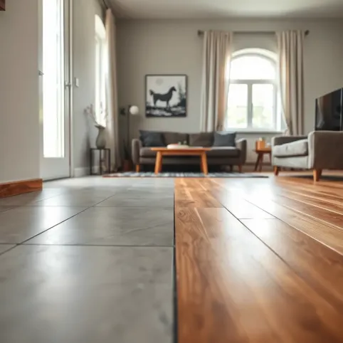 Płytki w salonie czy panele