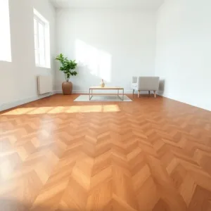 Płytki w salonie drewnopodobne