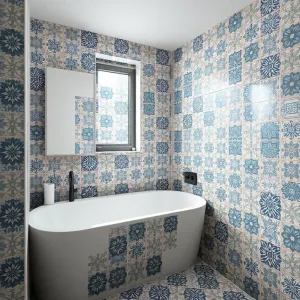 Płytki we wzory do łazienki