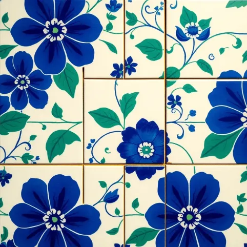 Płytki z motywem kwiatowym