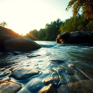 Płytkie miejsce w rzece jeziorze przez które można przejść na drugi brzeg