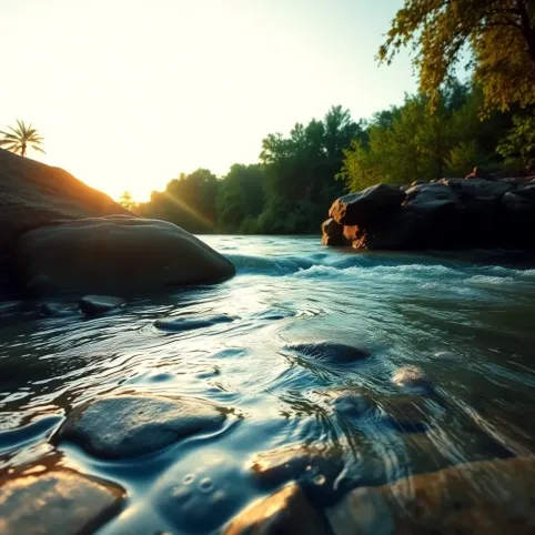 Płytkie miejsce w rzece jeziorze przez które można przejść na drugi brzeg