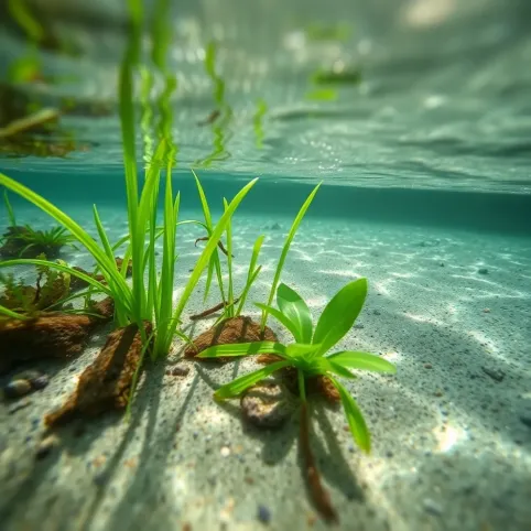 Płytkie miejsce w zbiorniku wodnym