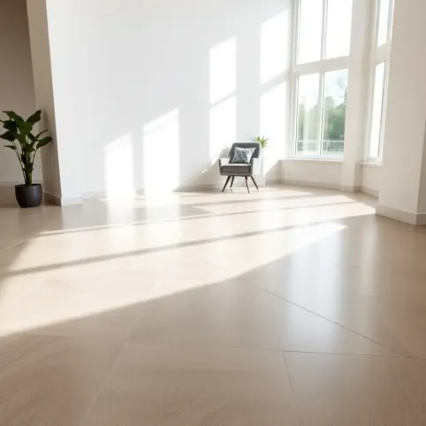 Podłoga w salonie z płytek