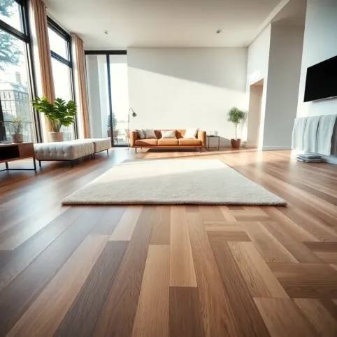 Podłogi w salonie aranżacje