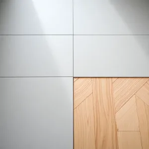 Połączenie płytki z parkietem