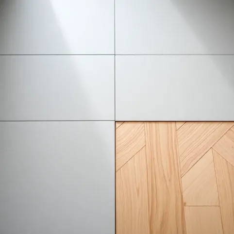 Połączenie płytki z parkietem