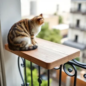 Półka dla kota na balustradę