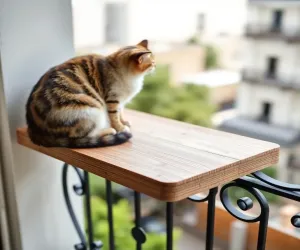 Półka dla kota na balustradę