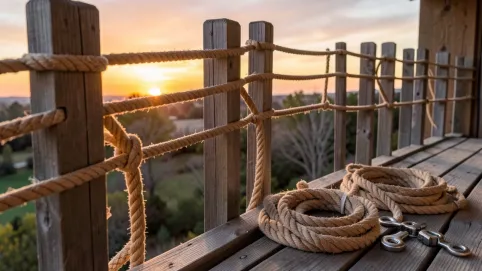 Poręcz z liny jak zrobić