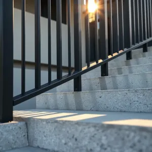 Poręcze na schody zewnętrzne