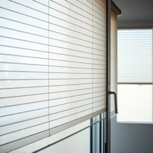 Rolety na drzwi balkonowe z poprzeczkami