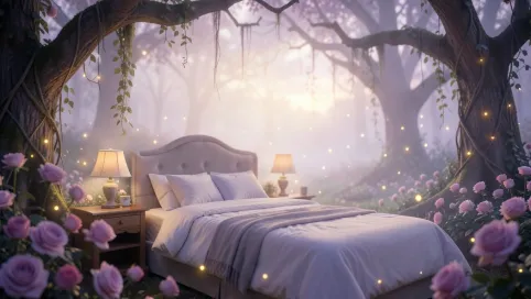 romantyczna fototapeta do sypialni