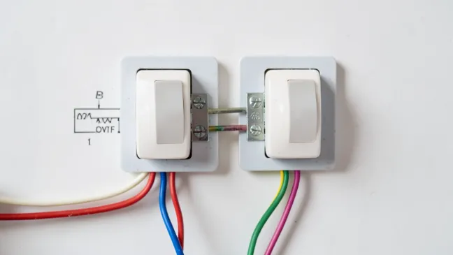 schemat wyłącznika schodowego podwójnego