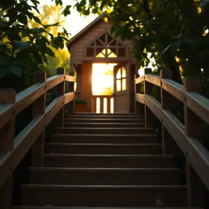 Schody do domku dla dzieci