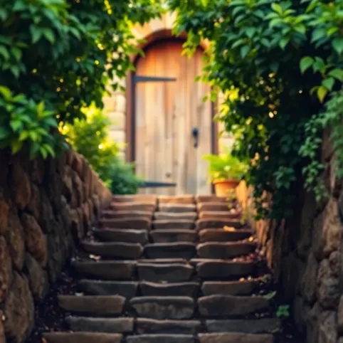 Schody do piwniczki ogrodowej