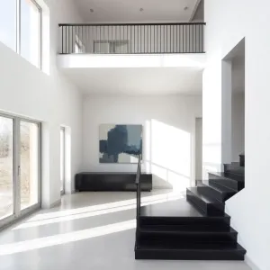 Schody na antresolę w salonie