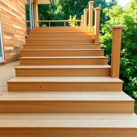 Schody na taras drewniane
