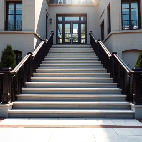 Schody wejściowe do domu wysokie