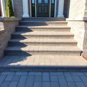 Schody wejściowe do domu z kostki