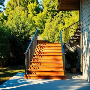 Schody zewnętrzne na piętro domu