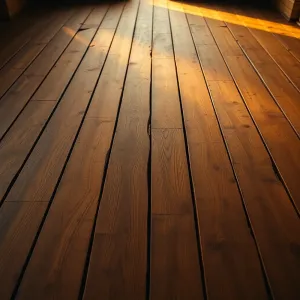 Skrzypiącą podłoga z desek