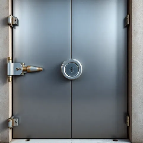 Stalowe drzwi do piwnicy