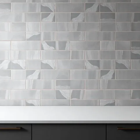 Szare płytki do kuchni na ścianę