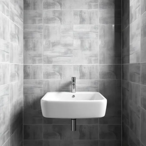 Szare płytki do łazienki Paradyż