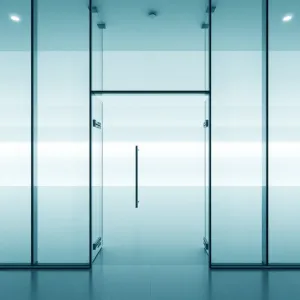 Szklana ściana z drzwiami cena