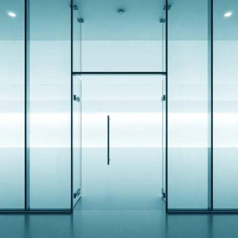 Szklana ściana z drzwiami cena