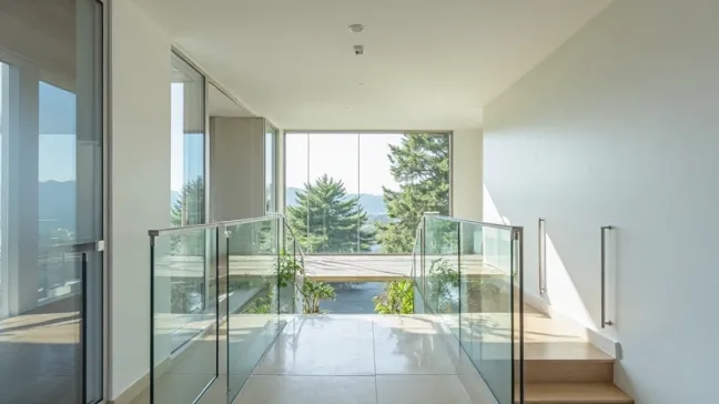 Szklane balustrady wewnętrzne