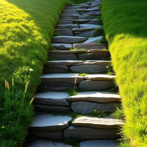 Tanie schody w ogrodzie