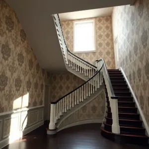 Tapety na korytarz że schodami