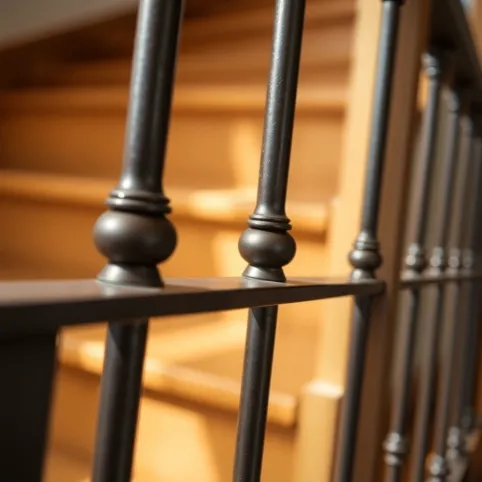 Tralki metalowe do schodów drewnianych