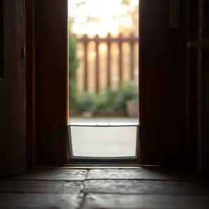 Wejście dla kota w drzwiach